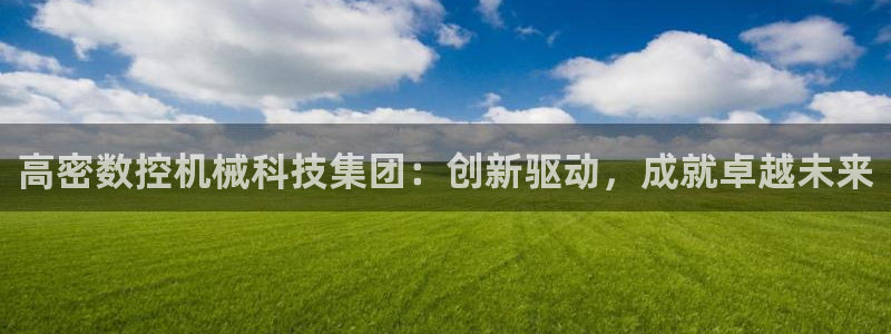 天辰娱乐60447:高密数控机械科技集团:创新驱动,成就卓越未来
