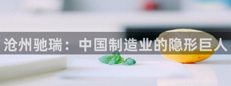 天辰娱乐维护:沧州驰瑞:中国制造业的隐形巨人